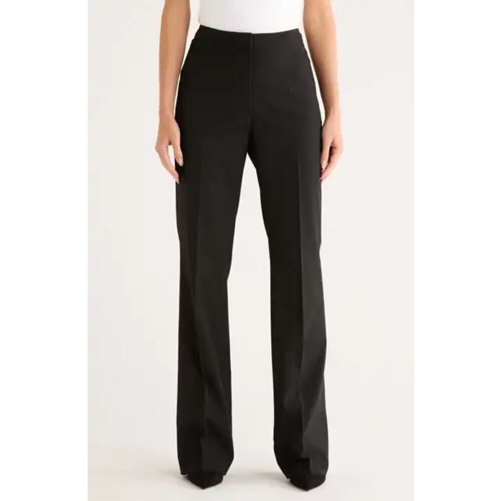 Lafayette 148 New York Irving Straight Leg Stretch Wool Pants Size 6